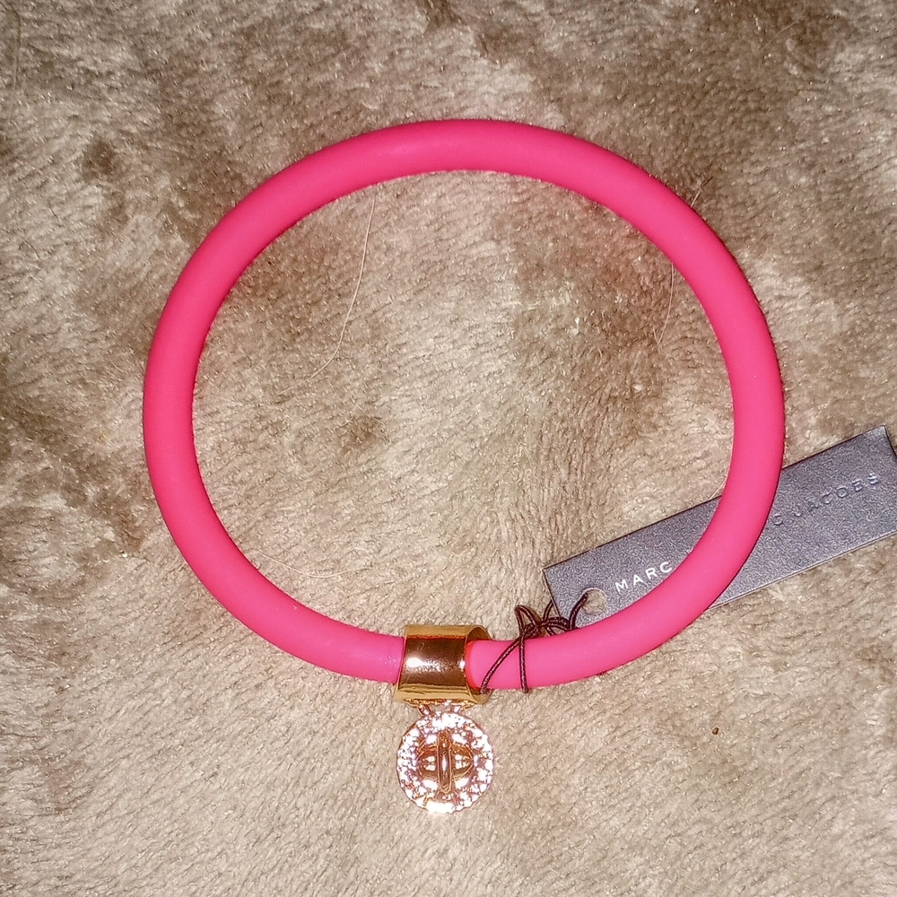 Marc Jacobs Pink Bracelet with Gold Charm